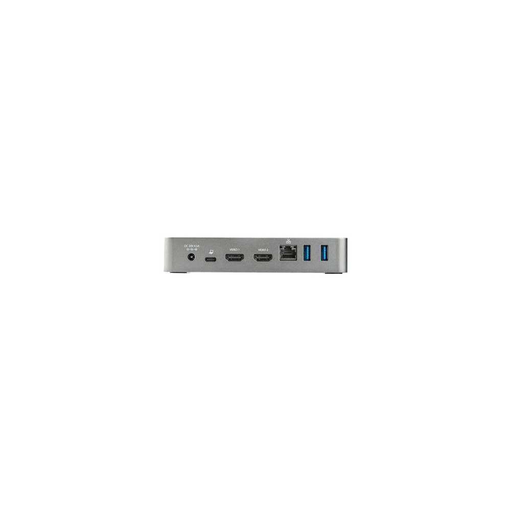 Produktbild för StarTech.com USB-C-dockningsstation ‒ dockningsstation för bärbar dator med dubbelskärm för HDMI 1080p ‒ strömförsörjning på 60 W ‒ 1 st. USB-C, 3 st. USB-A, ethernet ‒ dockningsstation för Dual Video-visning med USB 3.1 Gen 1 Type-C ‒ Mac och Windows - d