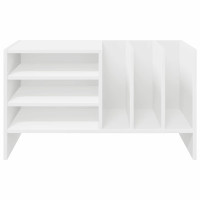 Produktbild för Skivskåp med hylla Vit 78,5 x 35 x 45 cm Konstruerat trä