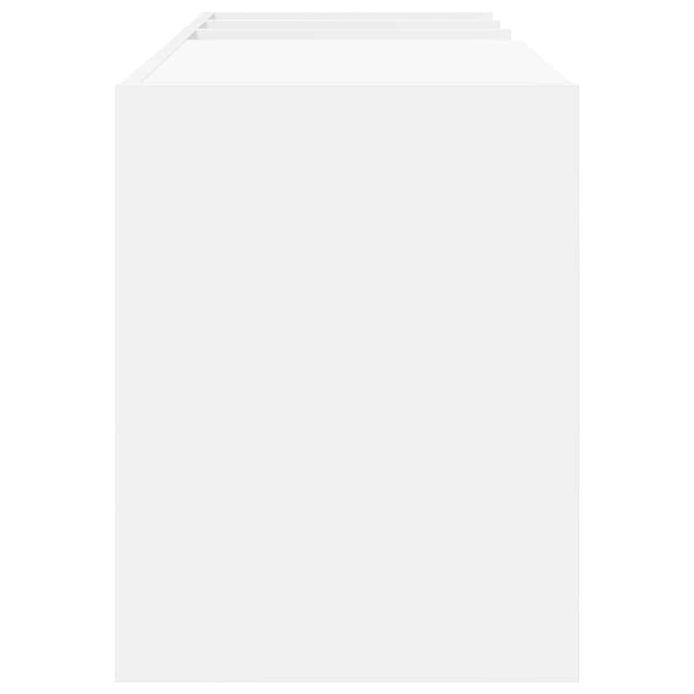 Produktbild för Skivskåp med hylla Vit 78,5 x 35 x 45 cm Konstruerat trä