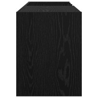 Produktbild för Skivskåp med hylla Svart Ek 78,5 x 35 x 45 cm Konstruerat trä