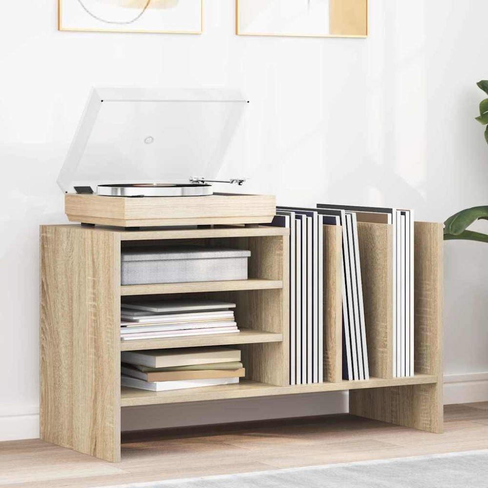 Produktbild för Skivskåp med hylla Sonoma-ek 78,5 x 35 x 45 cm Konstruerat trä