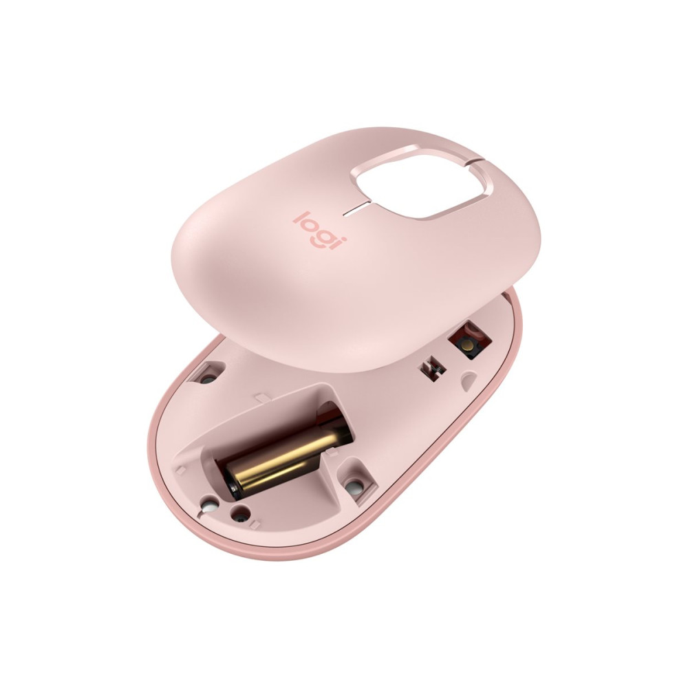 Produktbild för Logitech POP - mus - anpassningsbar emoji - Bluetooth 5.1 LE - rosa