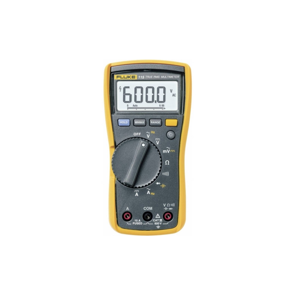 Produktbild för Fluke 115, Digital multimeter, Handhållen multimeter, CAT II...