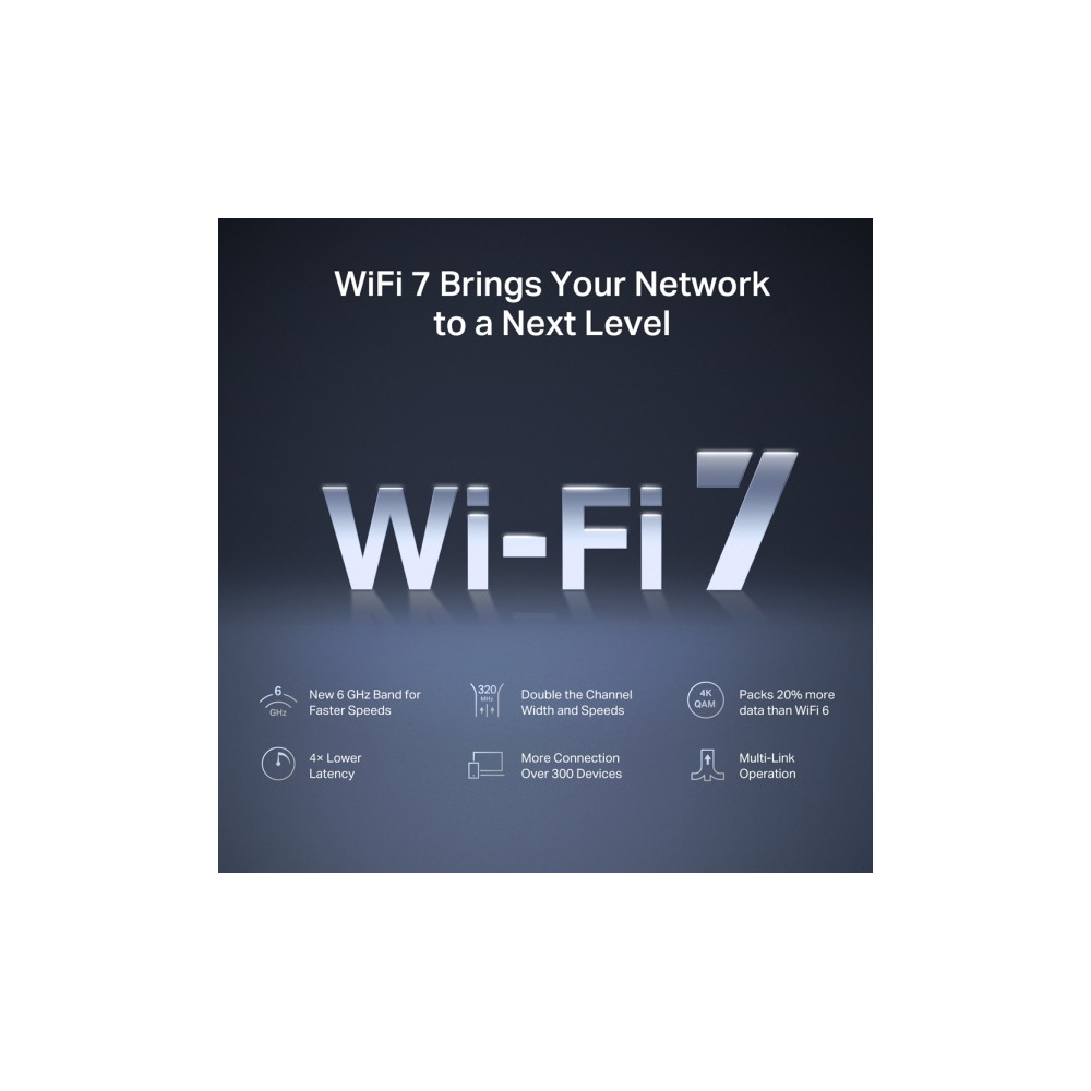 Produktbild för Mercusys MR47BE V1 - trådlös router - Wi-Fi 7 - skrivbordsmodell