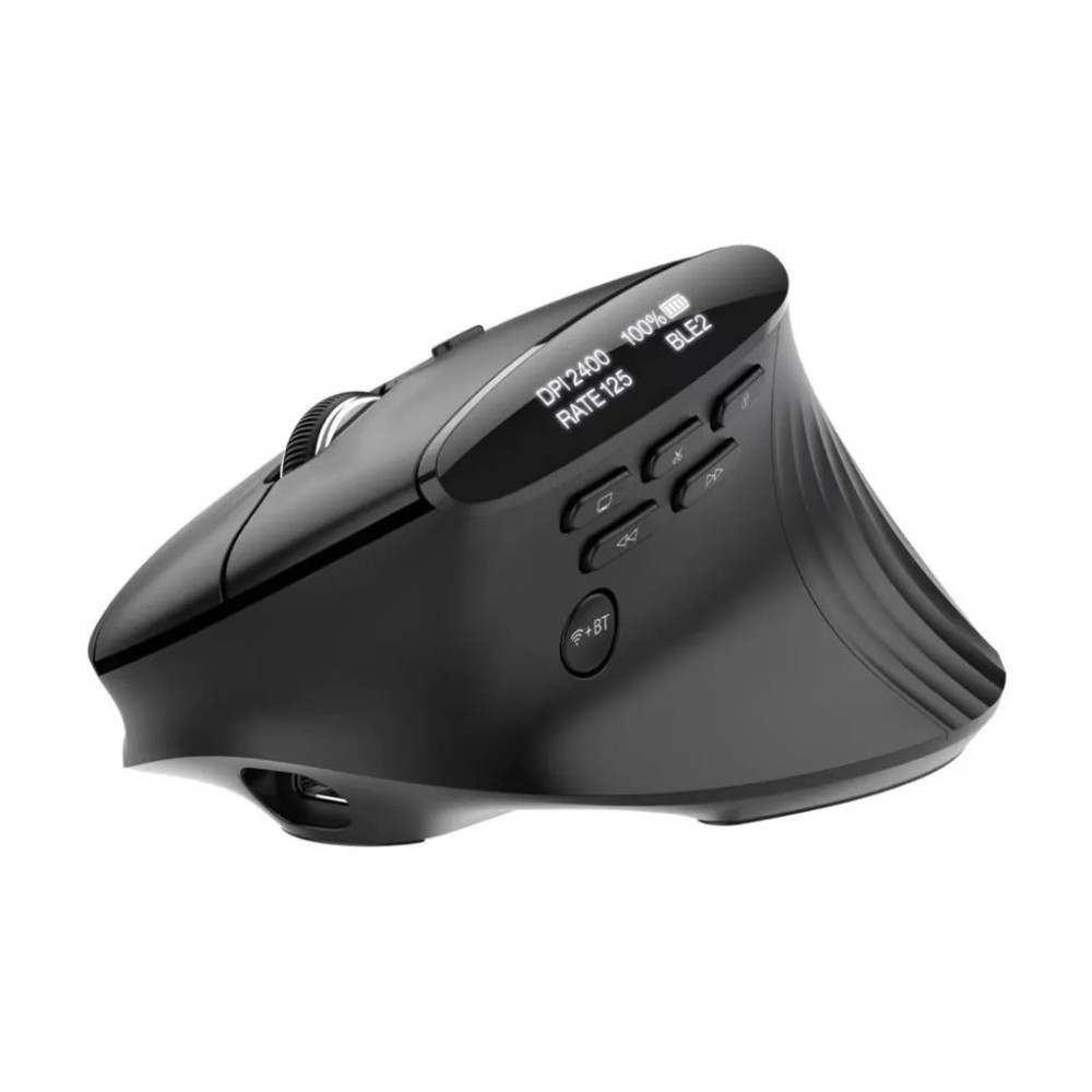 Produktbild för Acer Smart Fit - mus - vertikal - 2.4 GHz, Bluetooth 5.0 - svart