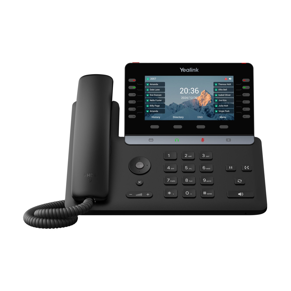 Produktbild för Yealink SIP-T85W - VoIP-telefon med nummerpresentation/samtal väntar - 10-riktad samtalsförmåg