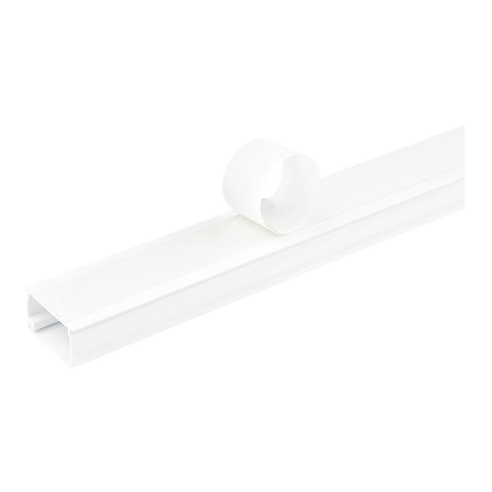 Produktbild för StarTech.com Solid Cable Management Raceway with Adhesive Tape & Cover, 1-1/8"(32mm)W x 3/4"(20mm)H, 6ft(1.8m) length, PVC Network/Power Cord Hider Kit, Wall Wire Duct System, UL Listed - UL94 V0, M1 Fire Rated (CBMOWD3220) - kabelränna - TAA-kompatibel