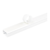 Produktbild för StarTech.com Solid Cable Management Raceway with Adhesive Tape & Cover, 1-1/8"(32mm)W x 3/4"(20mm)H, 6ft(1.8m) length, PVC Network/Power Cord Hider Kit, Wall Wire Duct System, UL Listed - UL94 V0, M1 Fire Rated (CBMOWD3220) - kabelränna - TAA-kompatibel