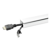 Produktbild för StarTech.com Solid Cable Management Raceway with Adhesive Tape & Cover, 1-1/8"(32mm)W x 3/4"(20mm)H, 6ft(1.8m) length, PVC Network/Power Cord Hider Kit, Wall Wire Duct System, UL Listed - UL94 V0, M1 Fire Rated (CBMOWD3220) - kabelränna - TAA-kompatibel