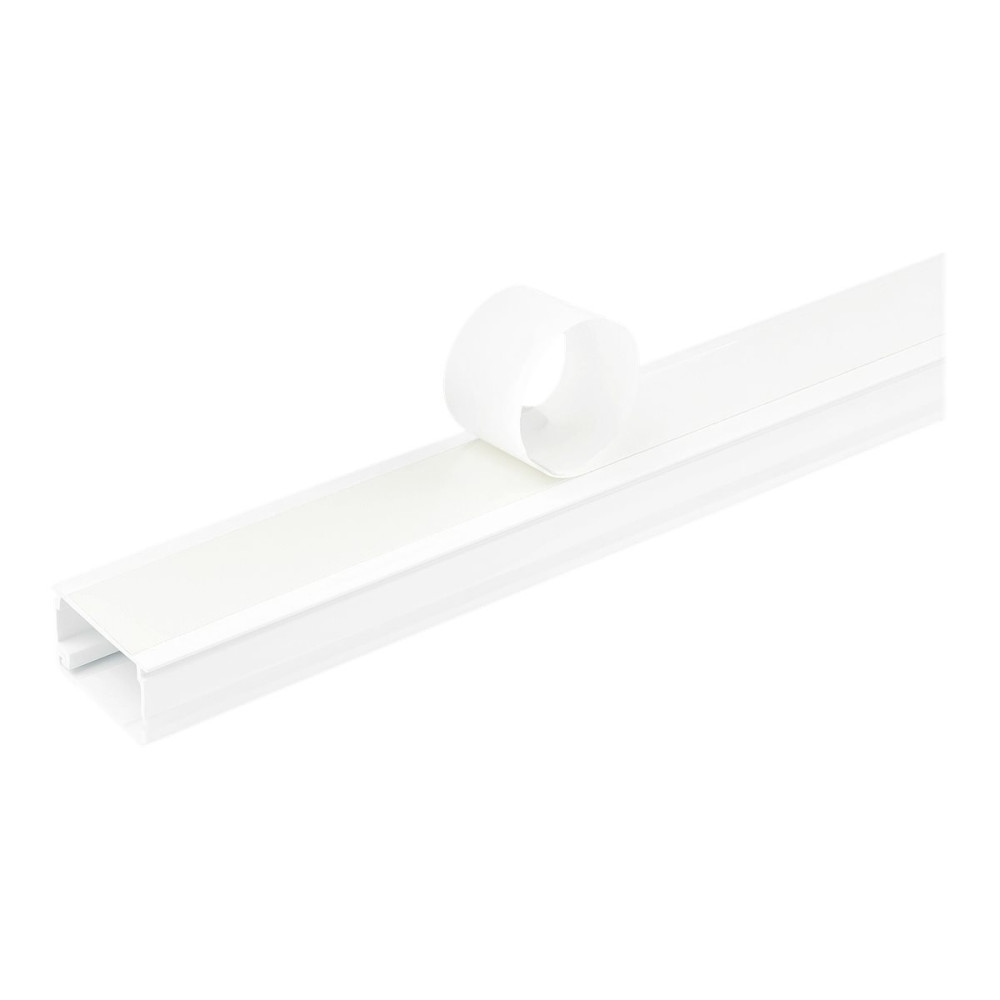 Produktbild för StarTech.com Solid Cable Management Raceway with Adhesive Tape & Cover, 1-1/8"(32mm)W x 3/4"(20mm)H, 6ft(1.8m) length, PVC Network/Power Cord Hider Kit, Wall Wire Duct System, UL Listed - UL94 V0, M1 Fire Rated (CBMOWD3220) - kabelränna - TAA-kompatibel