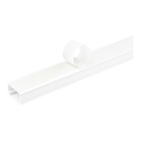Produktbild för StarTech.com Solid Cable Management Raceway with Adhesive Tape & Cover, 1-1/8"(32mm)W x 3/4"(20mm)H, 6ft(1.8m) length, PVC Network/Power Cord Hider Kit, Wall Wire Duct System, UL Listed - UL94 V0, M1 Fire Rated (CBMOWD3220) - kabelränna - TAA-kompatibel