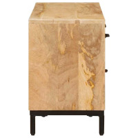 Produktbild för TV-bänkar med låda Brun 110 x 30 x 46 cm Massivt mangoträ