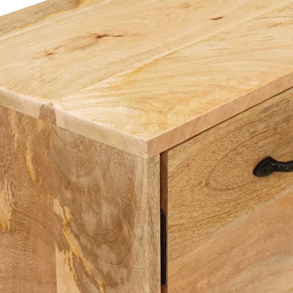 Produktbild för TV-bänkar med låda Brun 110 x 30 x 46 cm Massivt mangoträ