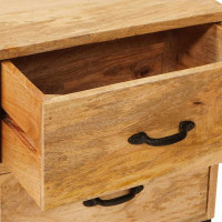 Produktbild för TV-bänkar med låda Brun 110 x 30 x 46 cm Massivt mangoträ