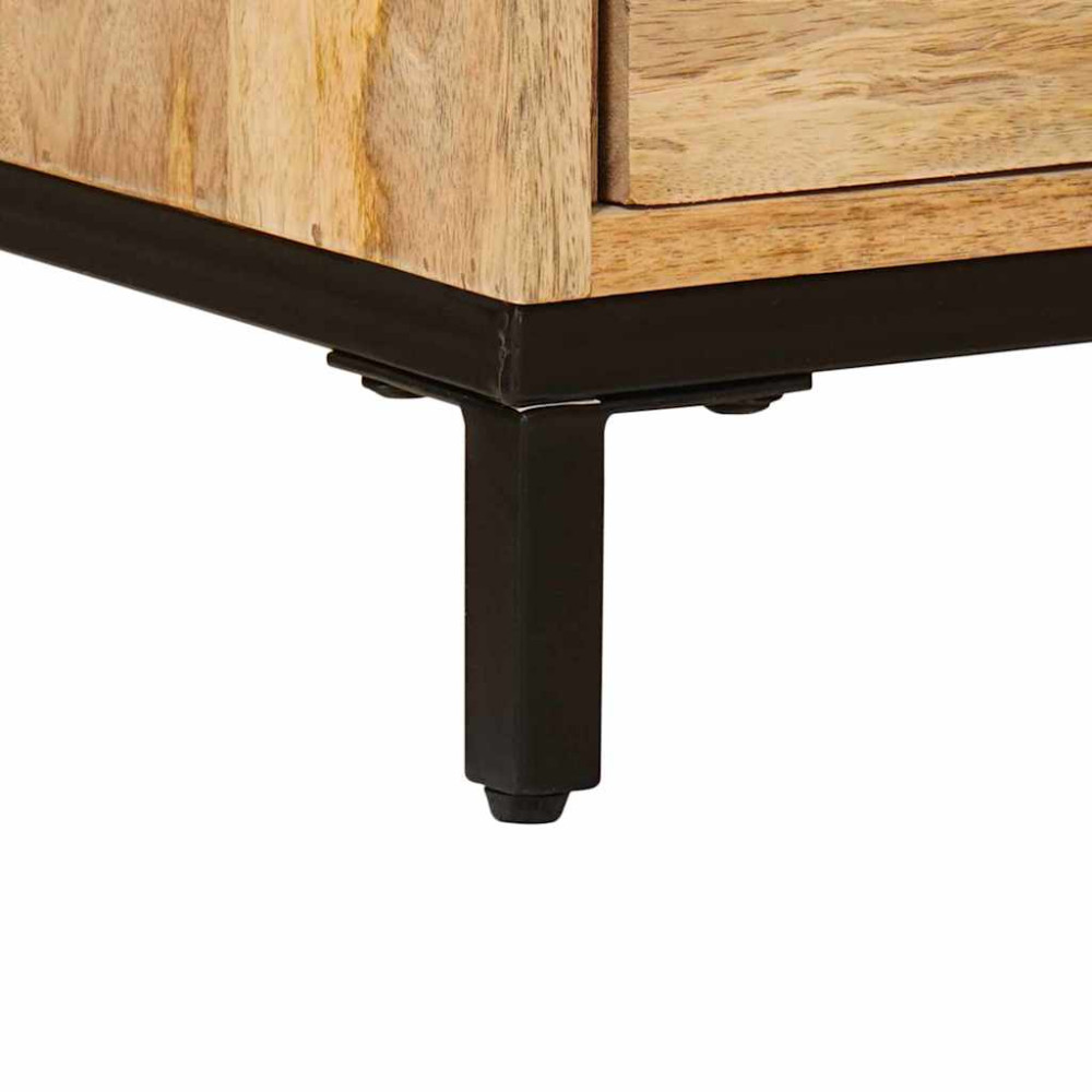 Produktbild för TV-bänkar med låda Brun 110 x 30 x 46 cm Massivt mangoträ