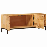 Produktbild för Förvaringsskåp med hylla Brun 110 x 30 x 40 cm Massivt mangoträ