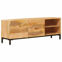 Produktbild för Förvaringsskåp med hylla Brun 110 x 30 x 40 cm Massivt mangoträ