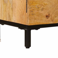 Produktbild för Förvaringsskåp med hylla Brun 110 x 30 x 40 cm Massivt mangoträ