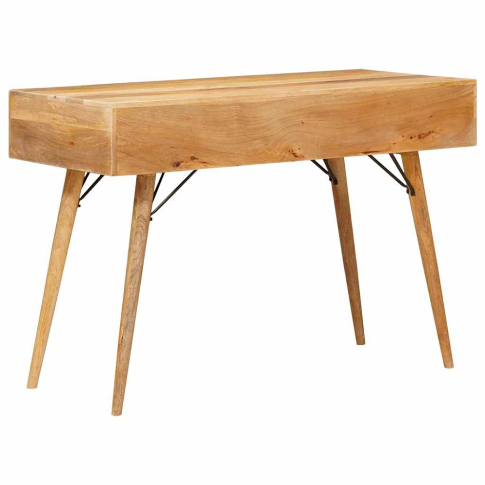Produktbild för Skrivbord med låda Brun 110 x 55 x 76 cm Massivt mangoträ