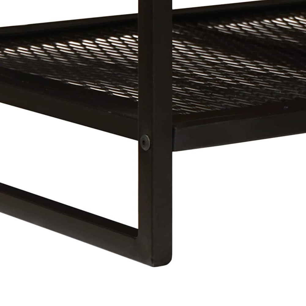 Produktbild för Kaffeebord Brun och svart 110 x 55 x 35 cm Massivt mangoträ