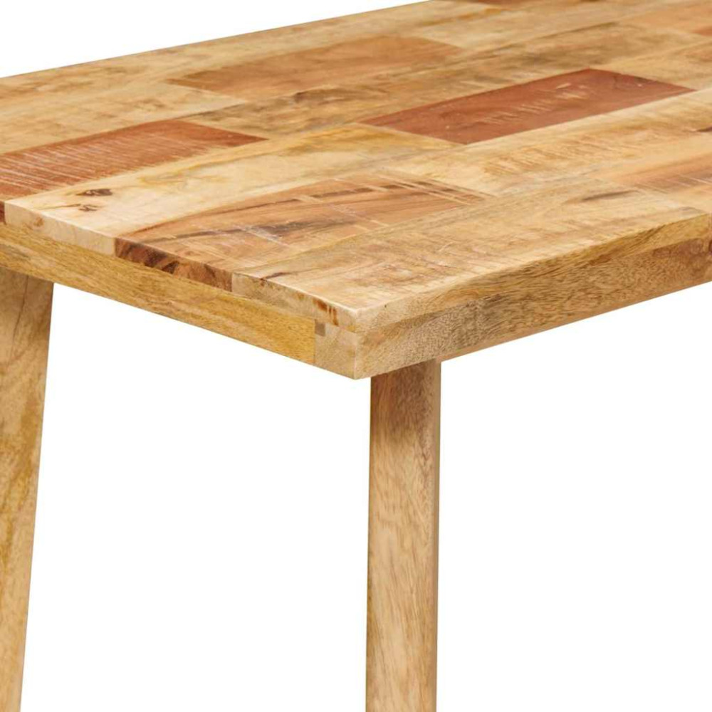 Produktbild för Matbord Naturfärg 100 x 55 x 75 cm Massivt mangoträ