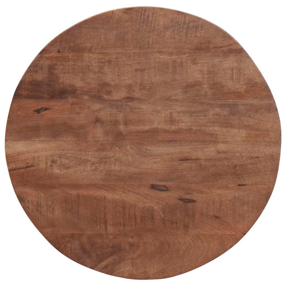 Produktbild för Nesting Kaffe Bord 3 pcs Mörkbrun Massivt Mangoträ och stål