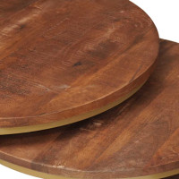 Produktbild för Nesting Kaffe Bord 3 pcs Honung brun Massivt Mangoträ och stål