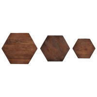 Produktbild för Soffbord Brun 55 x 55 x 50 cm Massivt mangoträ