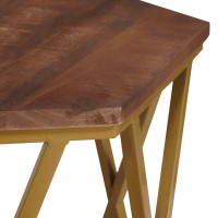 Produktbild för Soffbord Brun 55 x 55 x 50 cm Massivt mangoträ