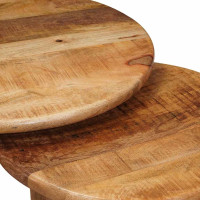 Produktbild för Nesting Kaffe Bord 2 pcs Brun Massivt mangoträ