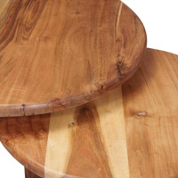 Produktbild för Nesting Kaffe Bord 3 pcs Brun Massivt Akaciaträ