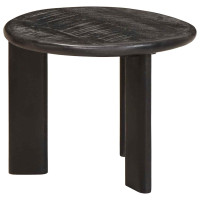 Produktbild för Nesting Kaffe Bord 3 pcs Vit Massivt mangoträ