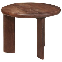 Produktbild för Nesting Kaffe Bord 3 pcs Mörkbrun Massivt mangoträ
