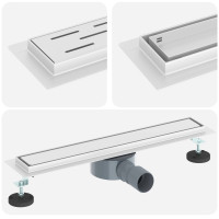 Produktbild för Duschavlopp 2-i-1 med 360° Siphon Silver 54 x 11 x 9,5 cm