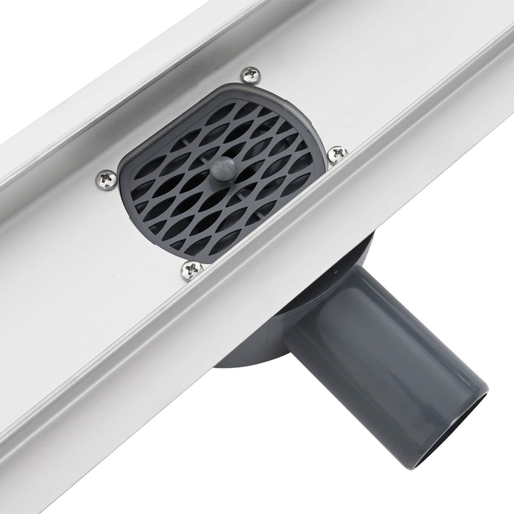 Produktbild för Duschavlopp 2-i-1 med 360° Siphon Silver 54 x 11 x 9,5 cm