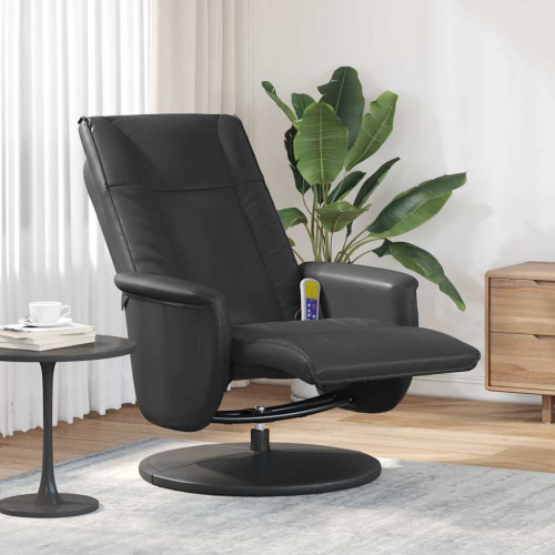 vidaXL Svängbar massagefåtölj Svart 71 x 90 x 105 cm Konstläder