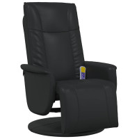 Produktbild för Svängbar massagefåtölj Svart 71 x 90 x 105 cm Konstläder