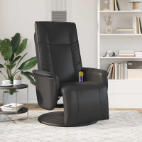 Produktbild för Svängbar massagefåtölj Svart 71 x 90 x 105 cm Konstläder