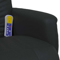 Produktbild för Svängbar massagefåtölj Svart 71 x 90 x 105 cm Konstläder