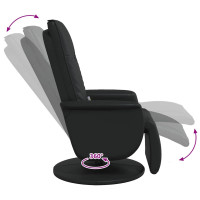 Produktbild för Svängbar massagefåtölj Svart 71 x 90 x 105 cm Konstläder