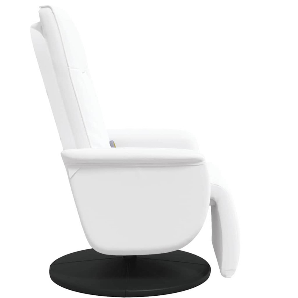 Produktbild för Svängbar massagefåtölj Vit 71 x 90 x 105 cm Konstläder