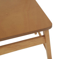 Produktbild för Matstol 2 pcs Naturfärg 43 x 44,5 x 77 cm Massiv Gummiträ