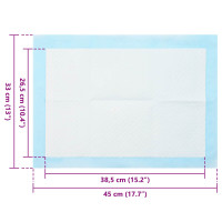 Produktbild för Icke-vävd tyg för husdjurs träning pad 50 pcs 45 x 33 cm