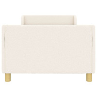 Produktbild för Barnsängram med sänggavel Gräddvit 80 x 200 cm Bouclé