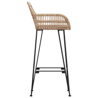Produktbild för Barstol 2 pcs 55 x 52 x 105 cm Rattan och Järn