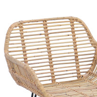 Produktbild för Barstol 2 pcs 55 x 52 x 105 cm Rattan och Järn
