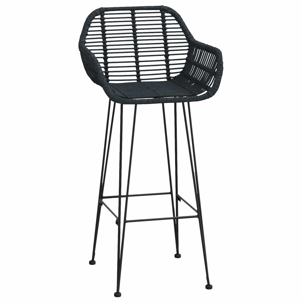 Produktbild för Barstol 2 pcs 55 x 52 x 105 cm Rattan och Järn
