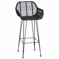 Produktbild för Barstol 2 pcs 55 x 52 x 105 cm Rattan och Järn