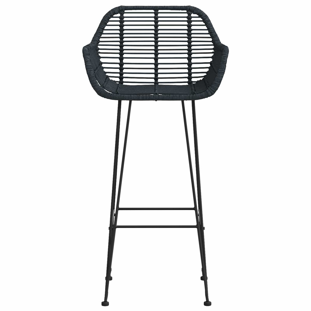 Produktbild för Barstol 2 pcs 55 x 52 x 105 cm Rattan och Järn