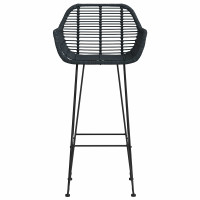 Produktbild för Barstol 2 pcs 55 x 52 x 105 cm Rattan och Järn